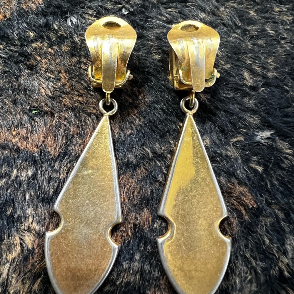 3 piece Damascene set. Clip on earrings Bracelets clasp is tight on both. as is - Picture 6 of 9